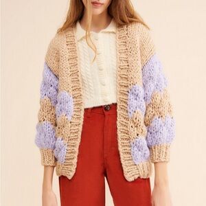 Anthropologie Faux Mohair Cardigan